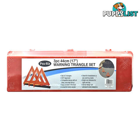 PK Tools Warning Triangle 3pc Set 44cm (17 ") SKU - PK80250