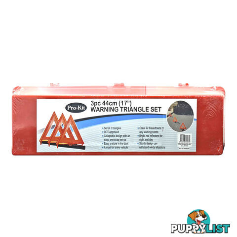 PK Tools Warning Triangle 3pc Set 44cm (17 ") SKU - PK80250