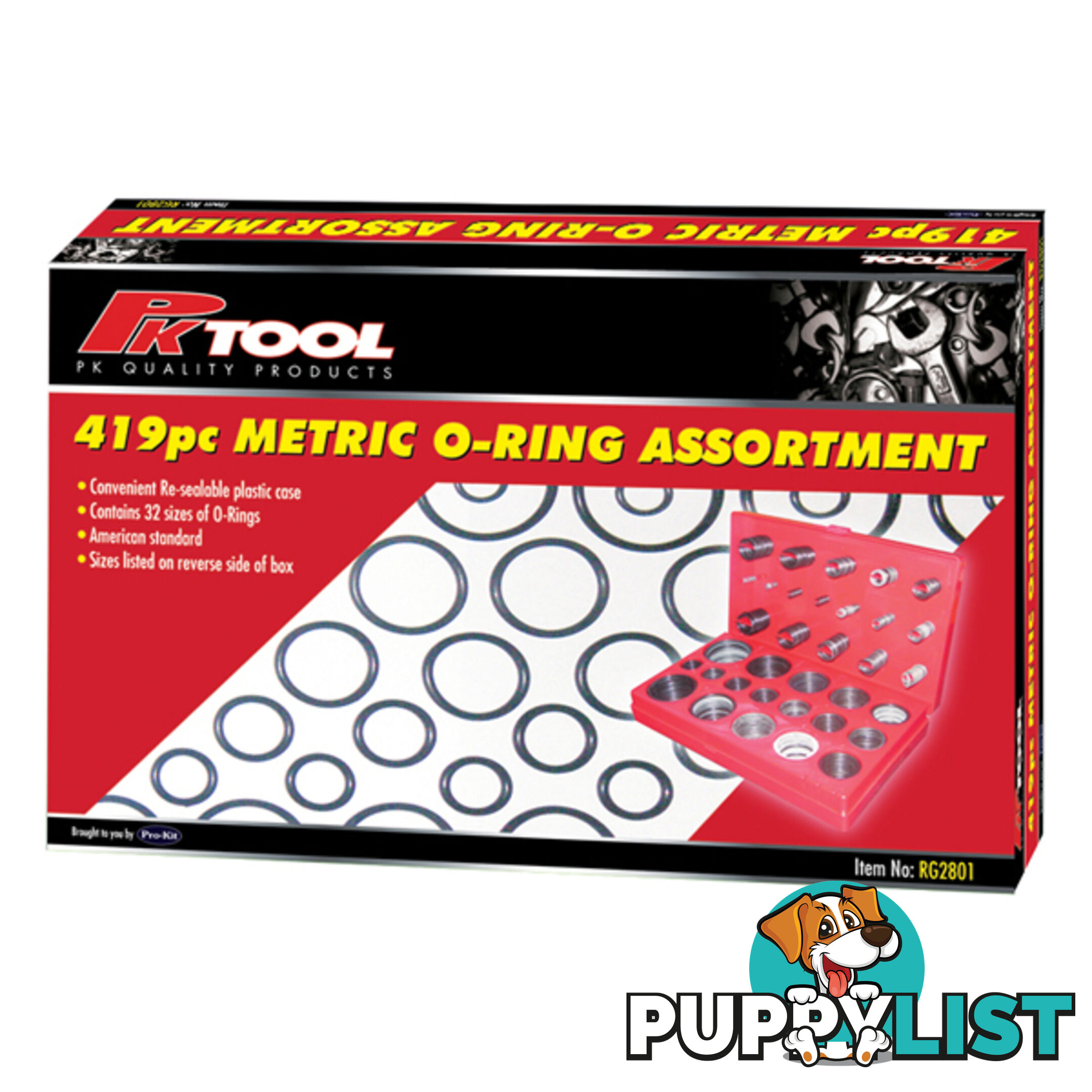 Pk Tools Metric O-Ring Assortment 419pc Set SKU - RG2801