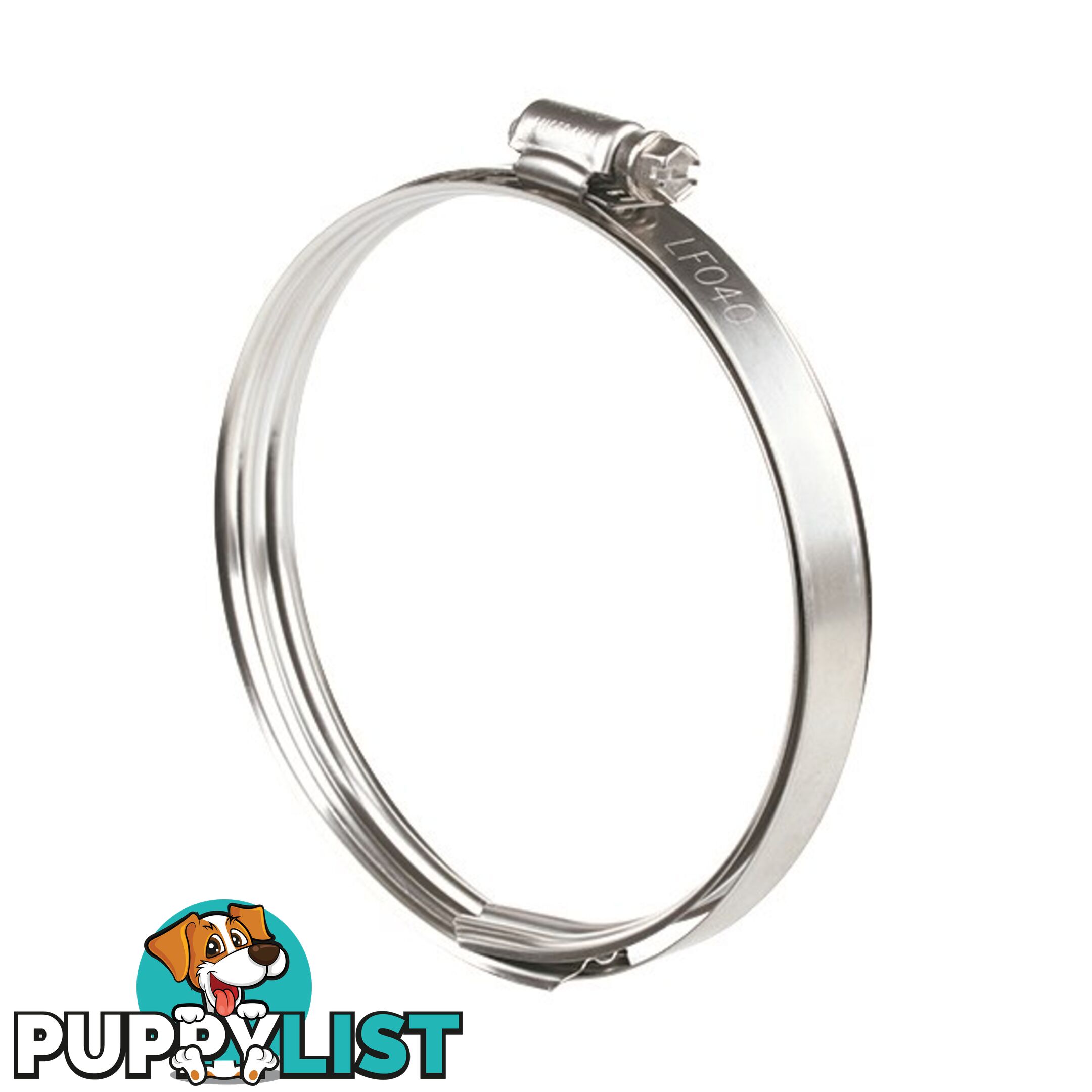 Tridon Lay Flat Hose Clamp 3? Perforated Band Full SS with Sleeve 10pk SKU - LF040P