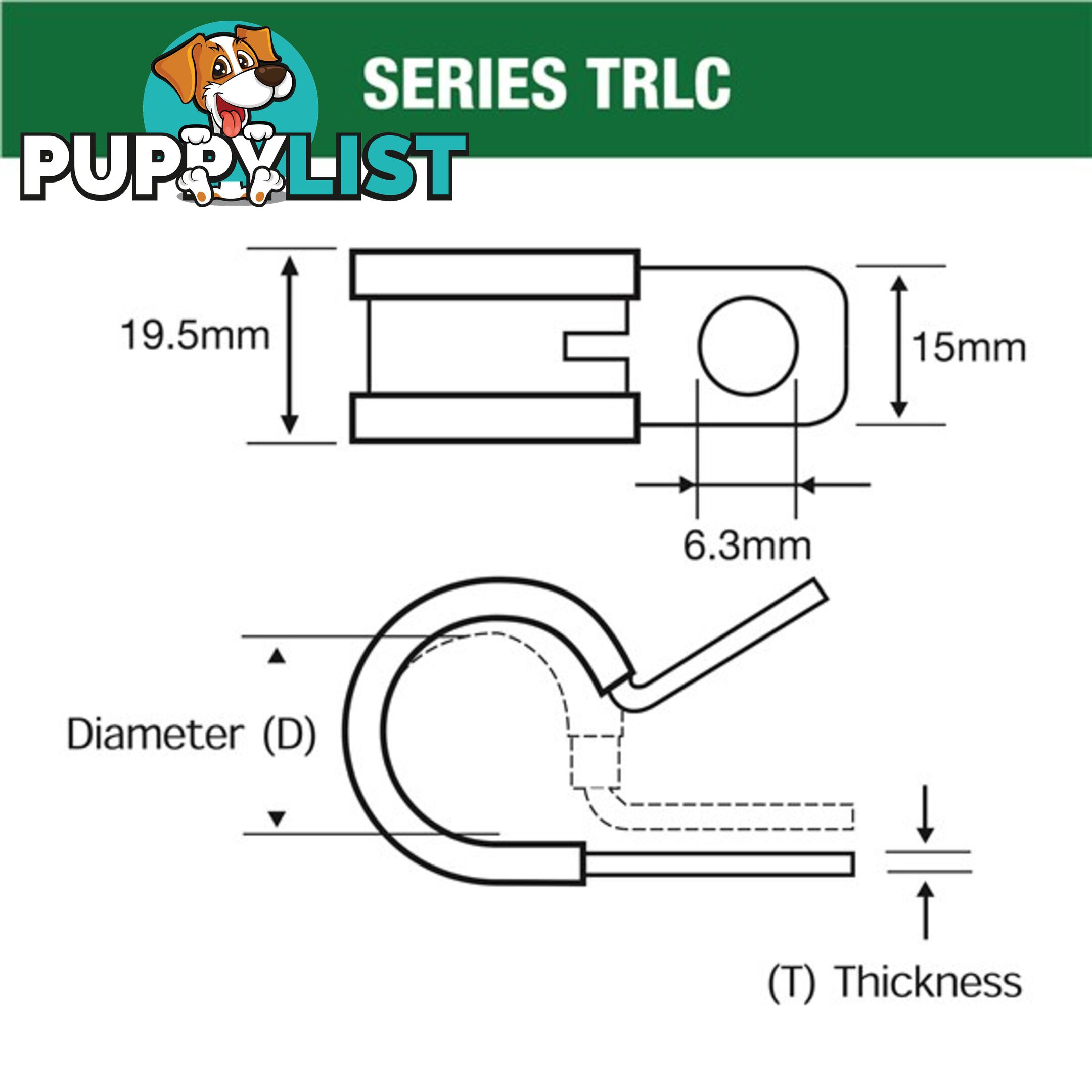 Tridon Rubber Lined Hose Clamp 19mm Zinc Plated 10 pk SKU - TRLC19P