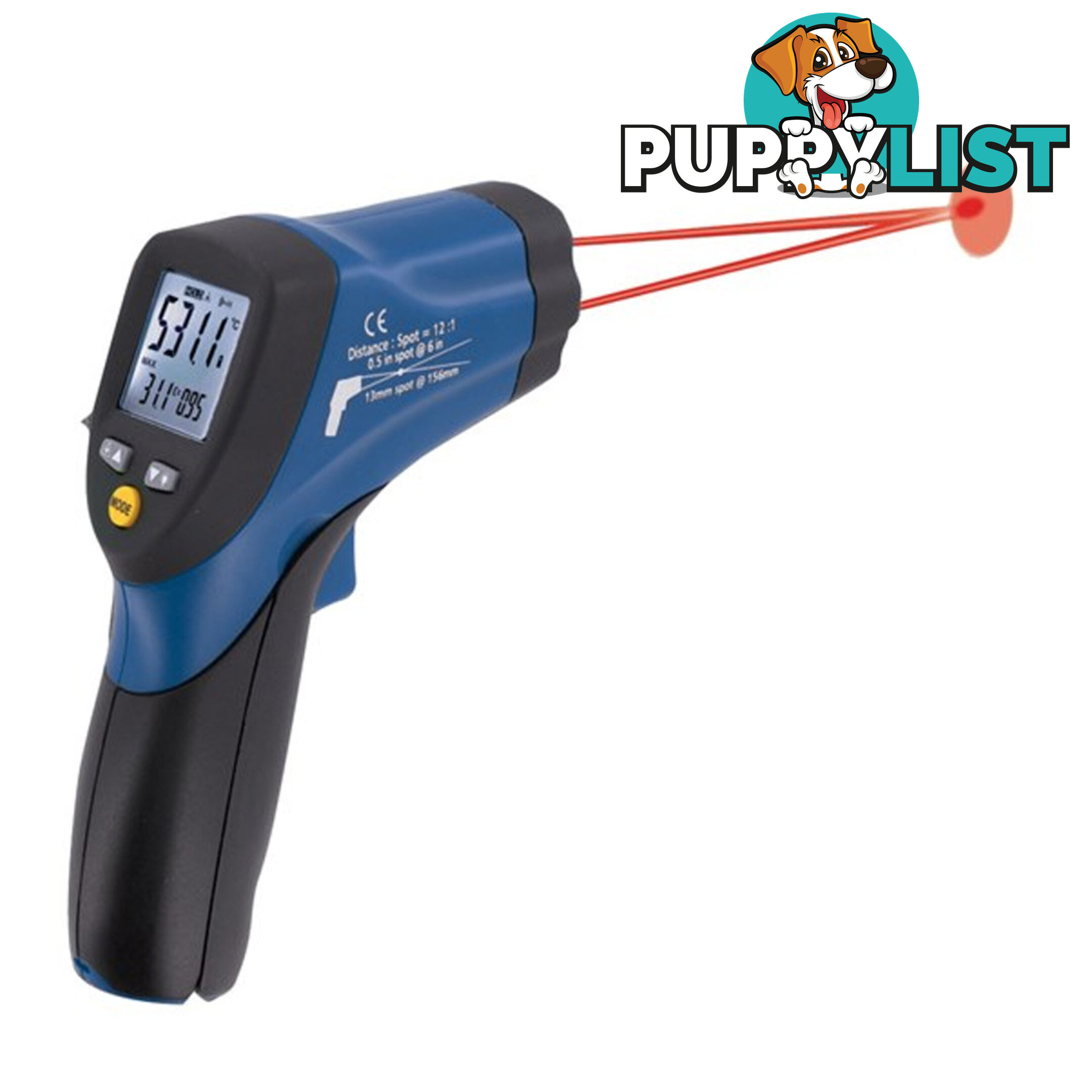 Sykes-Pickavant Infared Thermometer +/- 1.5 degree Accuracy LED Display SKU - 10359