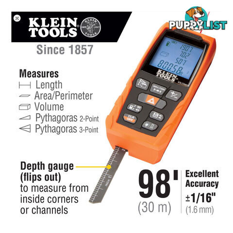 Klein Laser Distance Measurer 30m Large Display SKU - 93LDM65