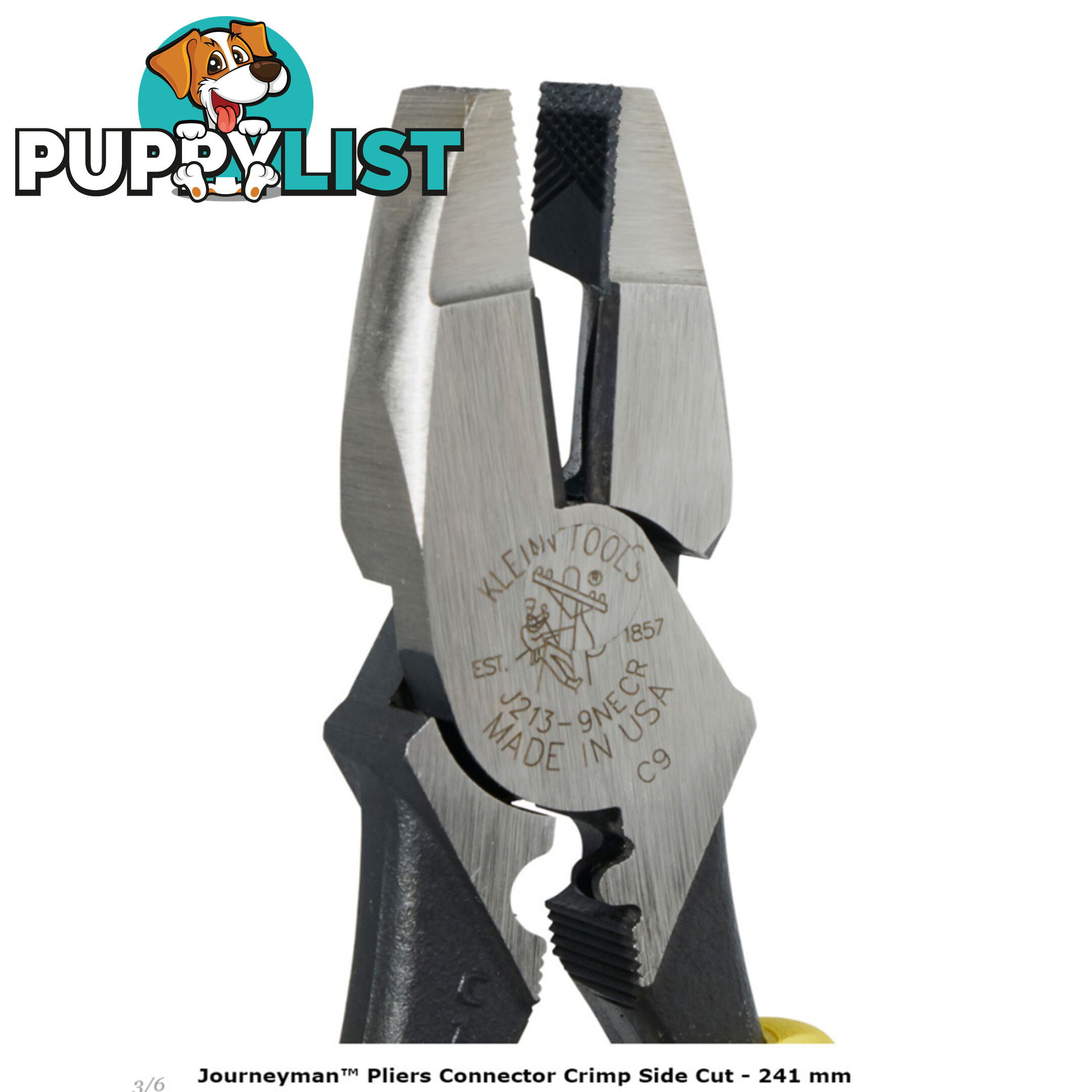 Klein Journeyman™ Pliers Connector Crimp Side Cut  - 241 mm SKU - J213-9NECR