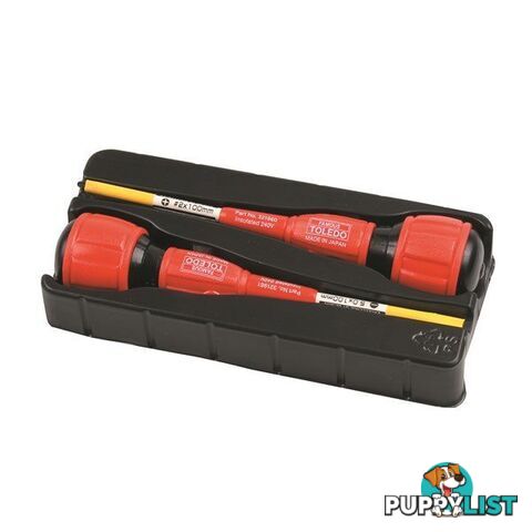 Toledo Insulated Screwdriver 2pc Set Elec-Line Tested up to 1000V SKU - 321990