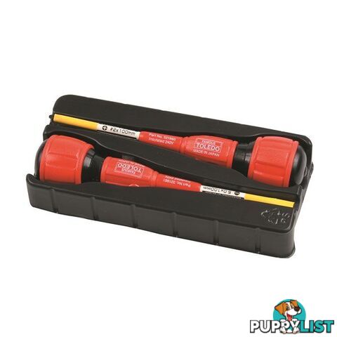 Toledo Insulated Screwdriver 2pc Set Elec-Line Tested up to 1000V SKU - 321990