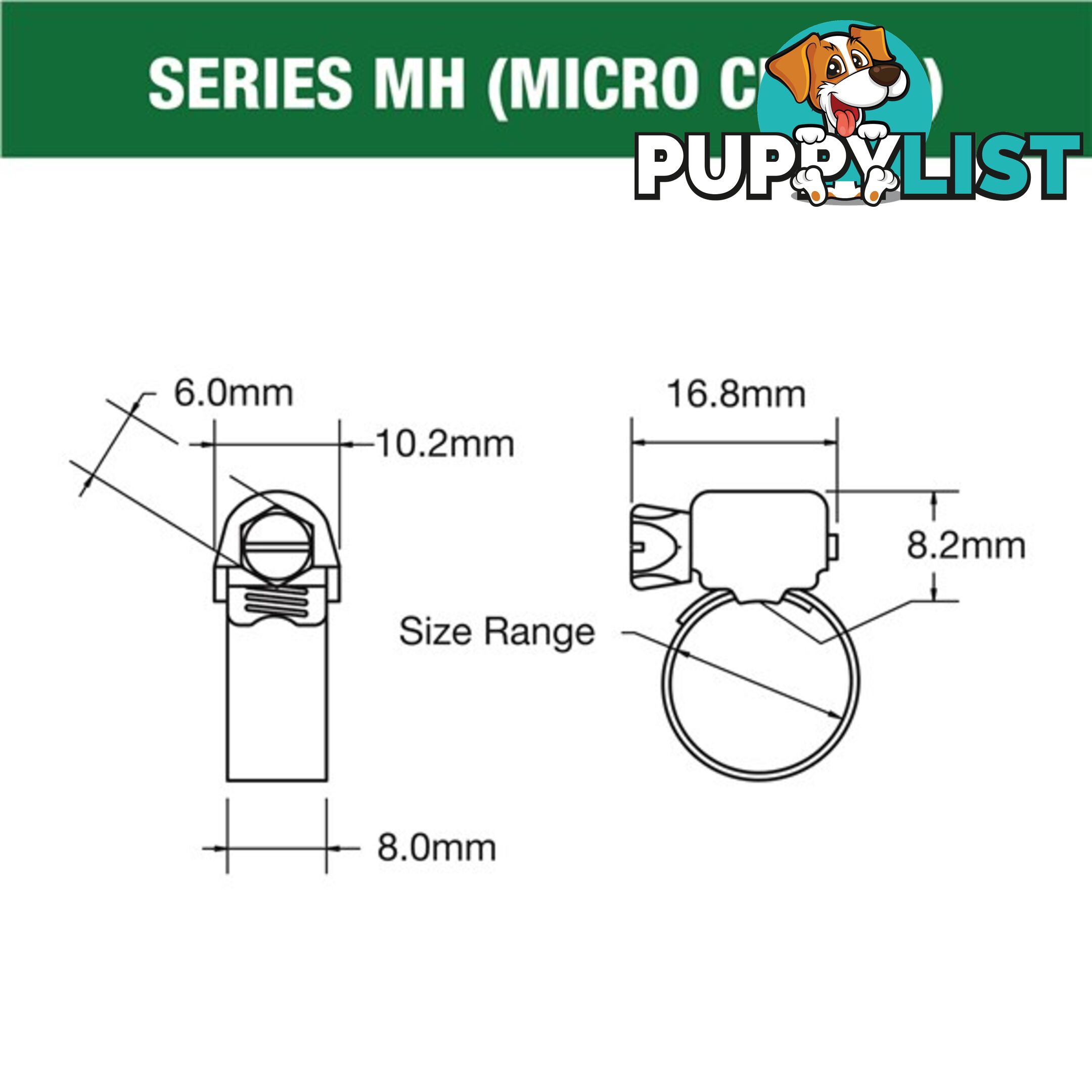 Tridon Part S. Steel Hose Clamp 14mm â 27mm Micro Perforated Band 10pk SKU - MH010P