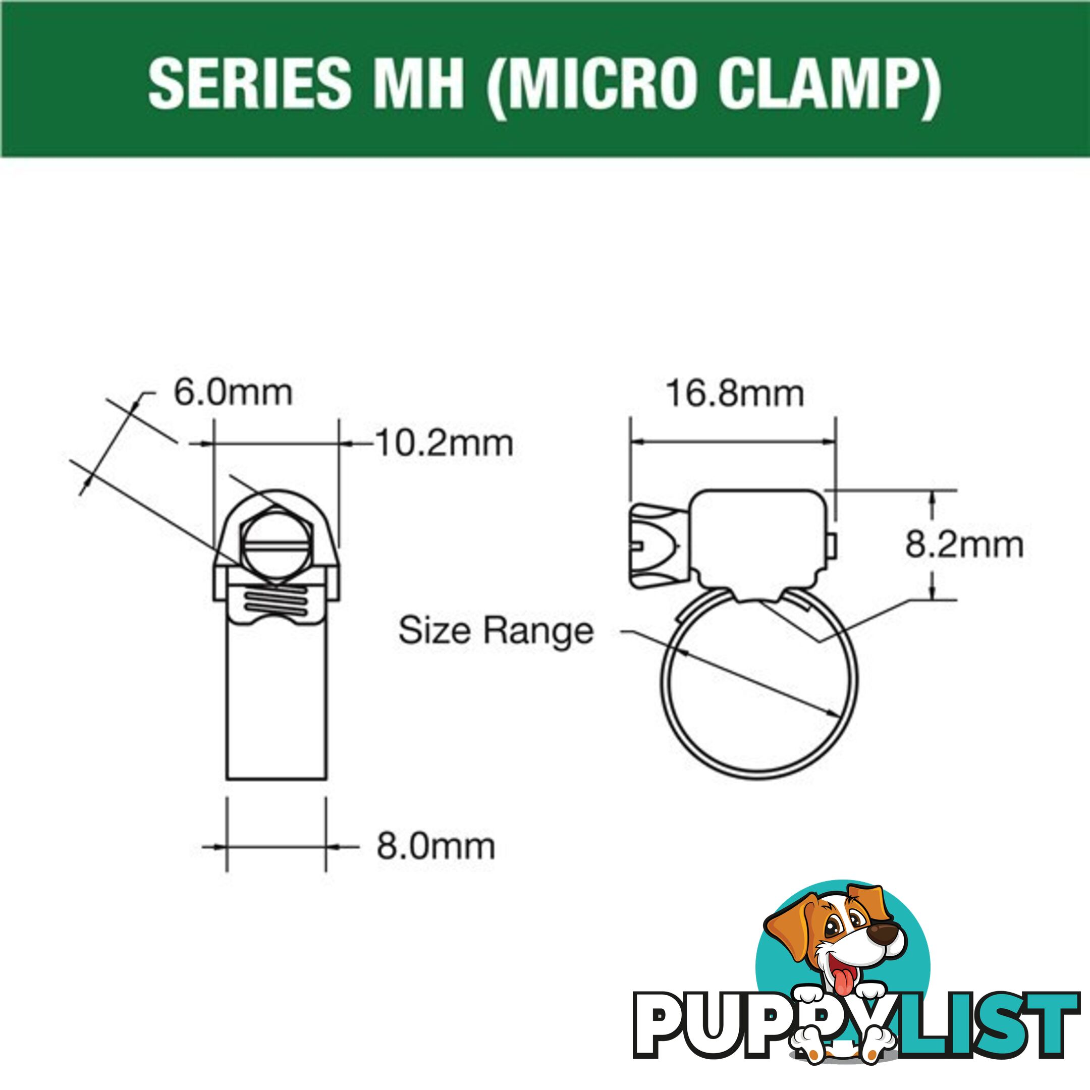 Tridon Part S. Steel Hose Clamp 14mm â 27mm Micro Perforated Band 10pk SKU - MH010P