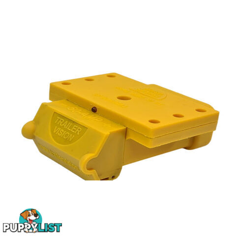 50amp Anderson Plug Yellow Mounting Kit Connector Cover Assembly with LED Power Indicator SKU - TV-201426-50Y