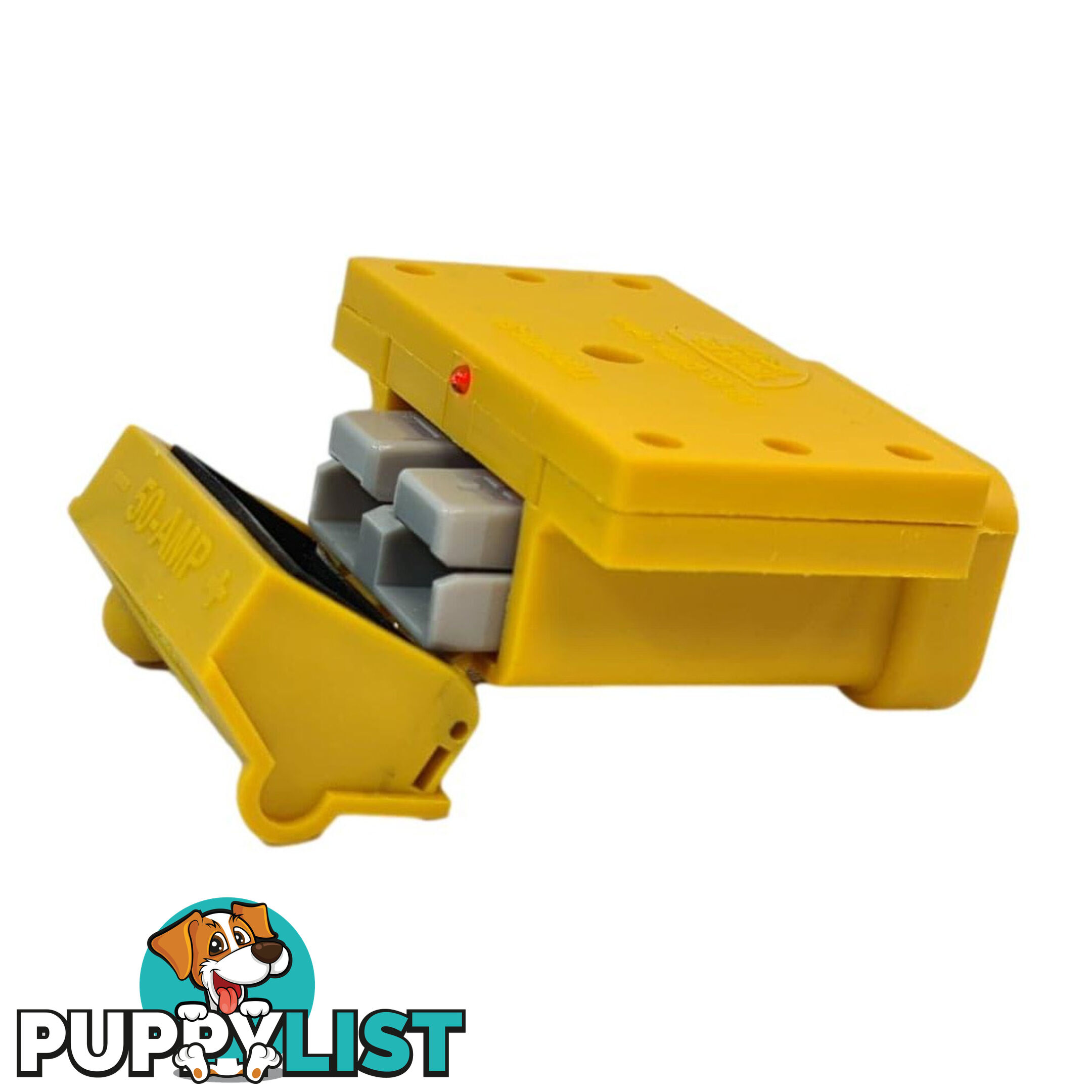 50amp Anderson Plug Yellow Mounting Kit Connector Cover Assembly with LED Power Indicator SKU - TV-201426-50Y