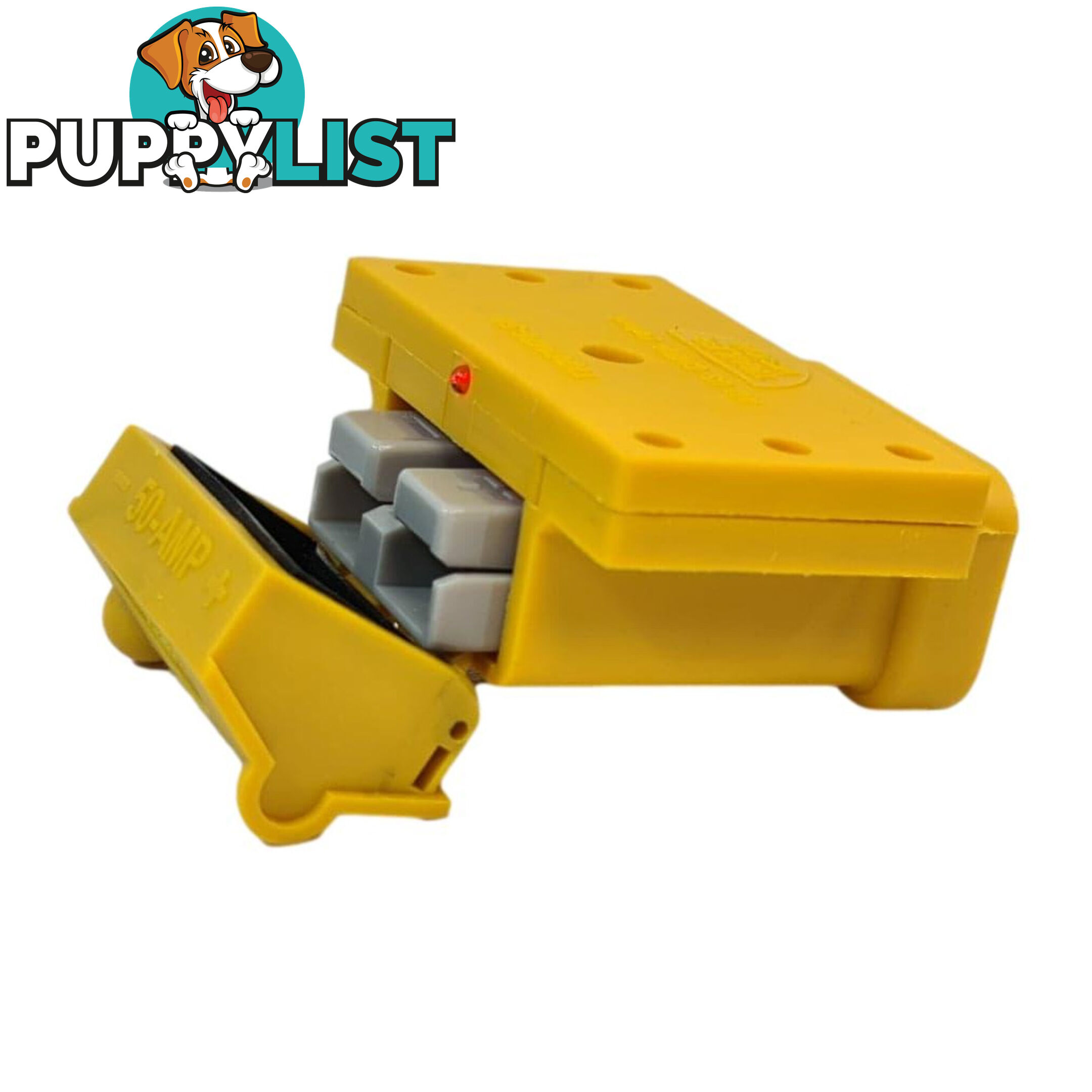 50amp Anderson Plug Yellow Mounting Kit Connector Cover Assembly with LED Power Indicator SKU - TV-201426-50Y