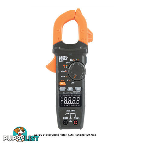 Klein Tools AC/DC Digital Clamp Meter 400 amp Auto Ranging SKU - Cl-390