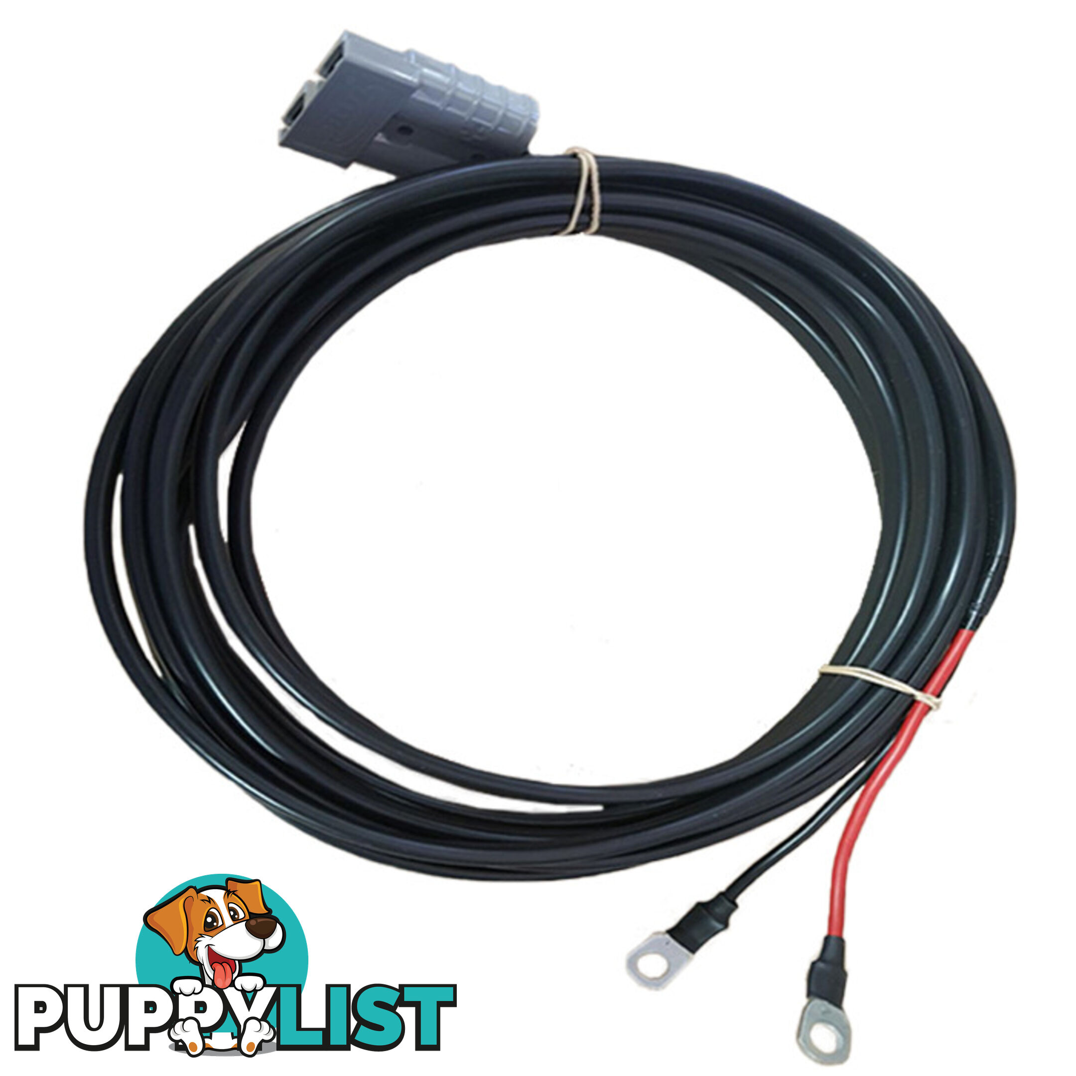 12v x 1m 8 B S Extension Lead 50amp Anderson Style Plug to Battery Lugs SKU - BB-50ampAndBattLugs8BampS1m