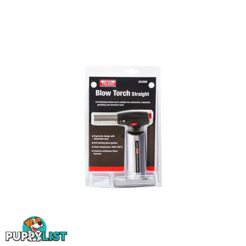 Toledo Professional Butane Blow Torch Straight  - Flame Temp. 1000-1100°C SKU - 302090