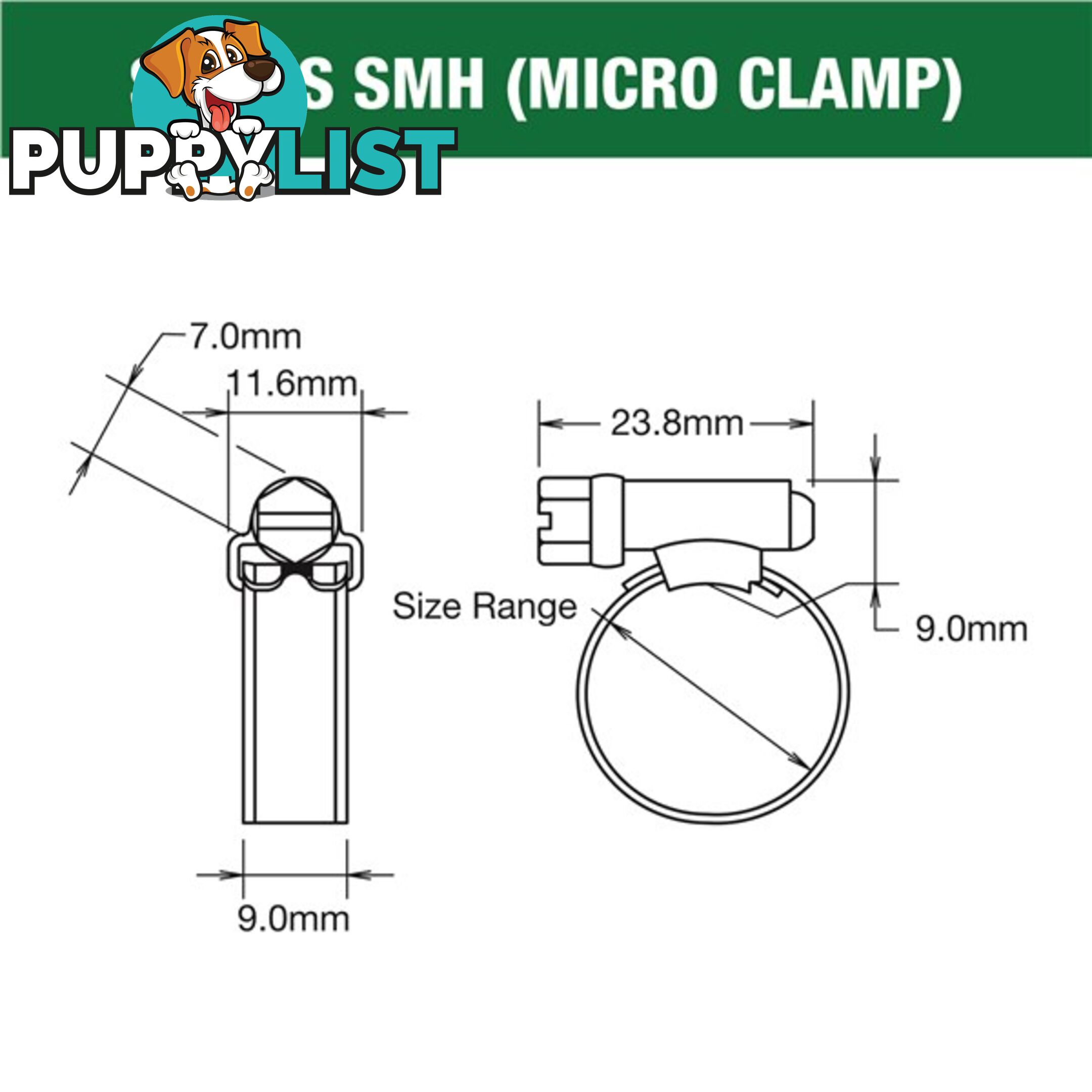 Tridon Regular Hose Clamp 27mm â 51mm Solid Band Part Stainless 10pk SKU - SHS024P