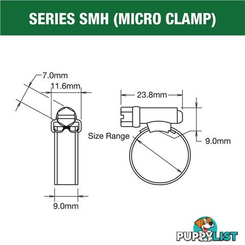 Tridon Regular Hose Clamp 27mm â 51mm Solid Band Part Stainless 10pk SKU - SHS024P