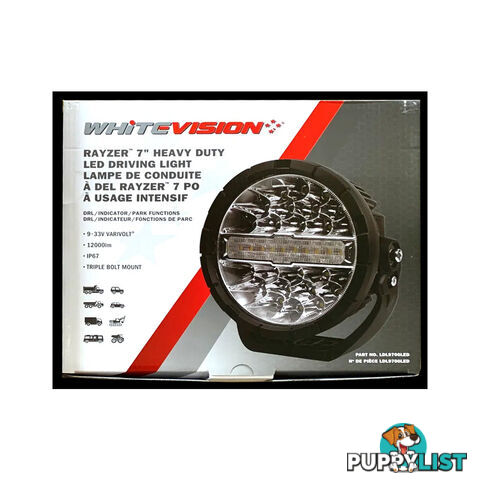 WhiteVision 7 " or 9 " HD LED Driving Lights w/ Park Function   DRL SKU - LDL9700, LDL9900