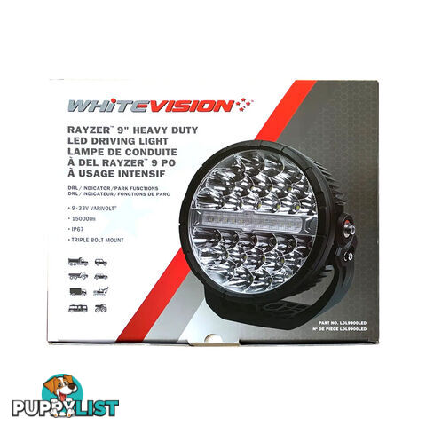 WhiteVision 7 " or 9 " HD LED Driving Lights w/ Park Function   DRL SKU - LDL9700, LDL9900