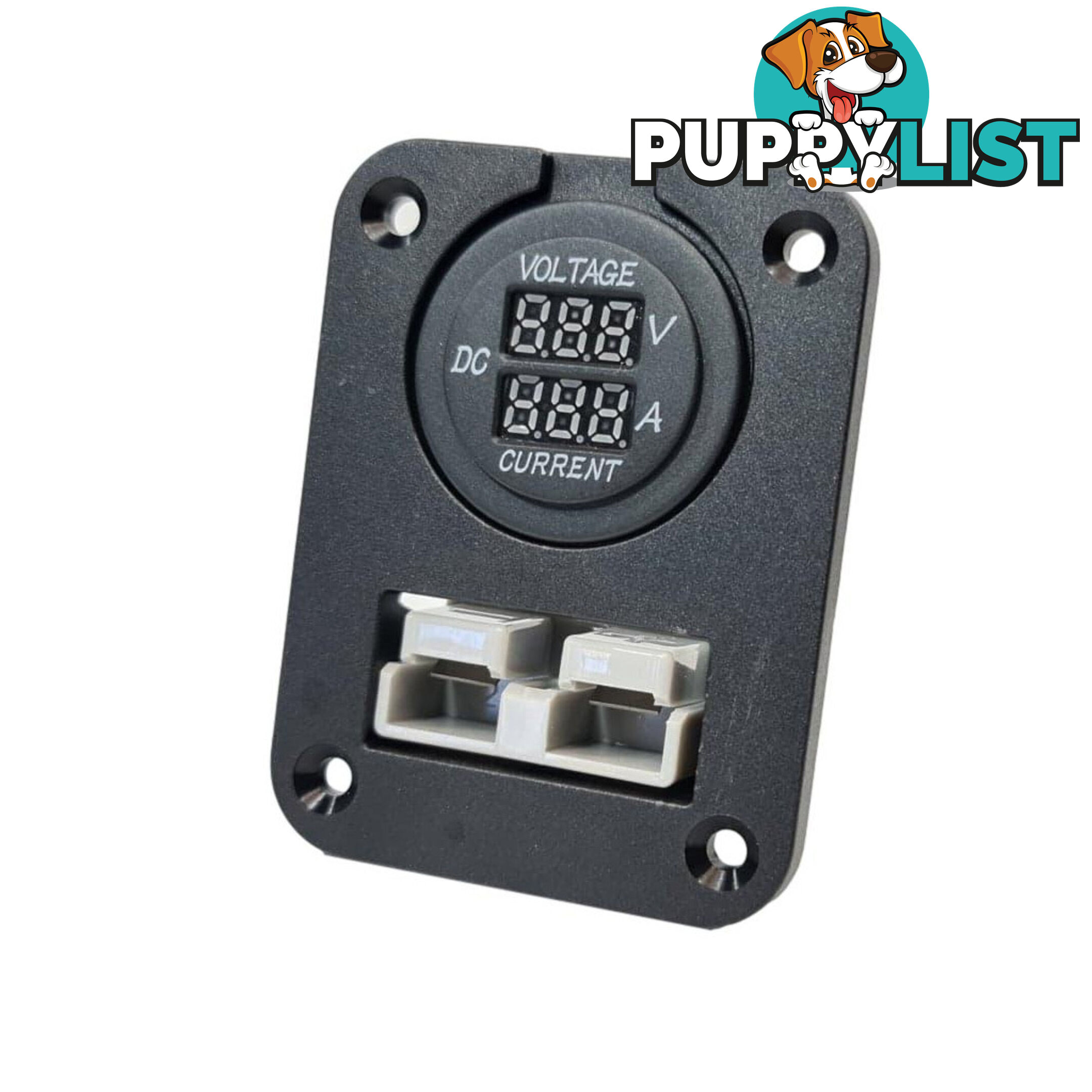 Panel Mount Assembly with 50 amp Anderson Plug and Volt / Amp Meter SKU - DC-998