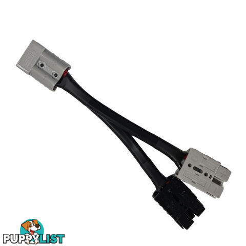 50 amp Anderson Plug Grey to 50 amp Anderson Plug Black, Grey Splitter SKU - 50agrey-50agrey50ablack