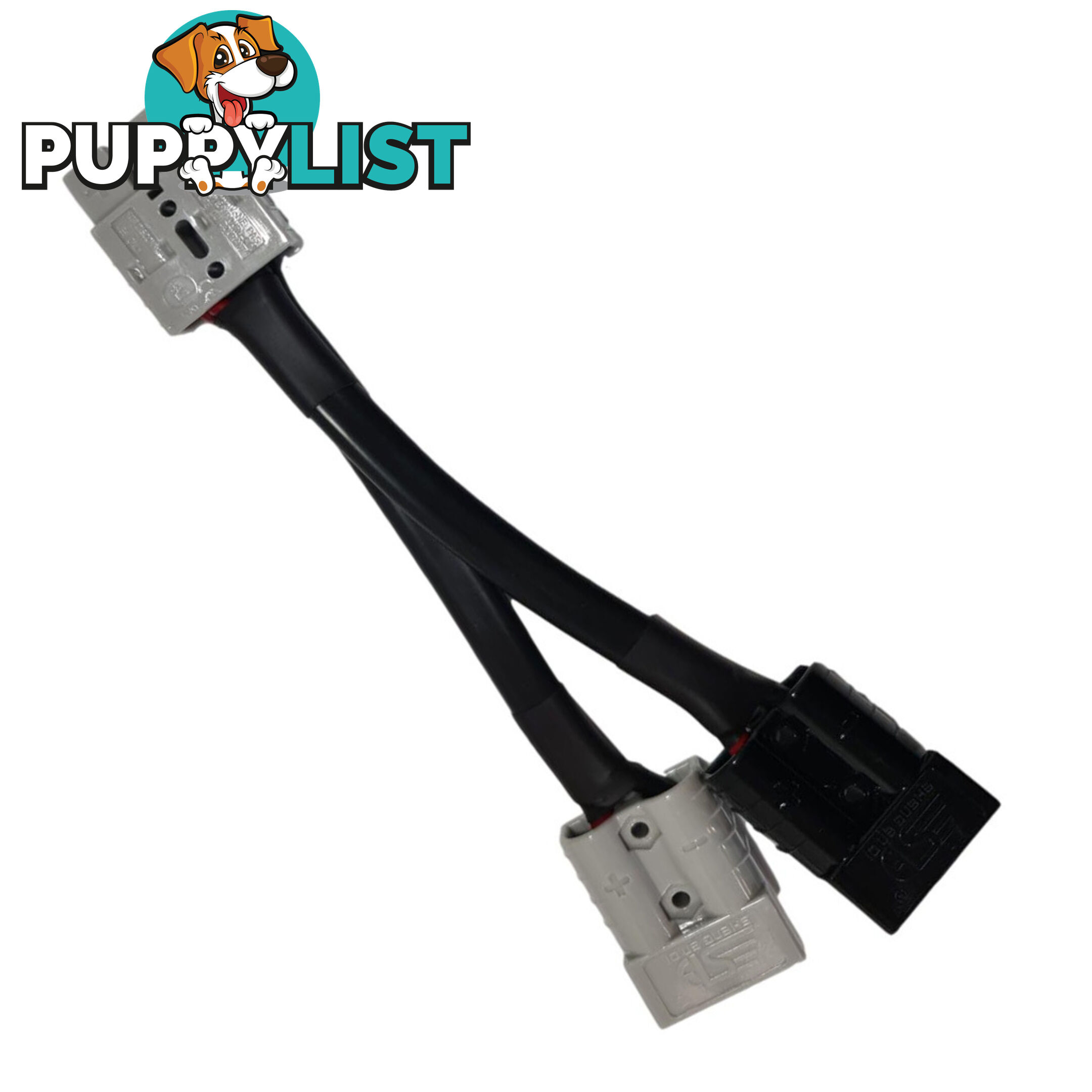 50 amp Anderson Plug Grey to 50 amp Anderson Plug Black, Grey Splitter SKU - 50agrey-50agrey50ablack