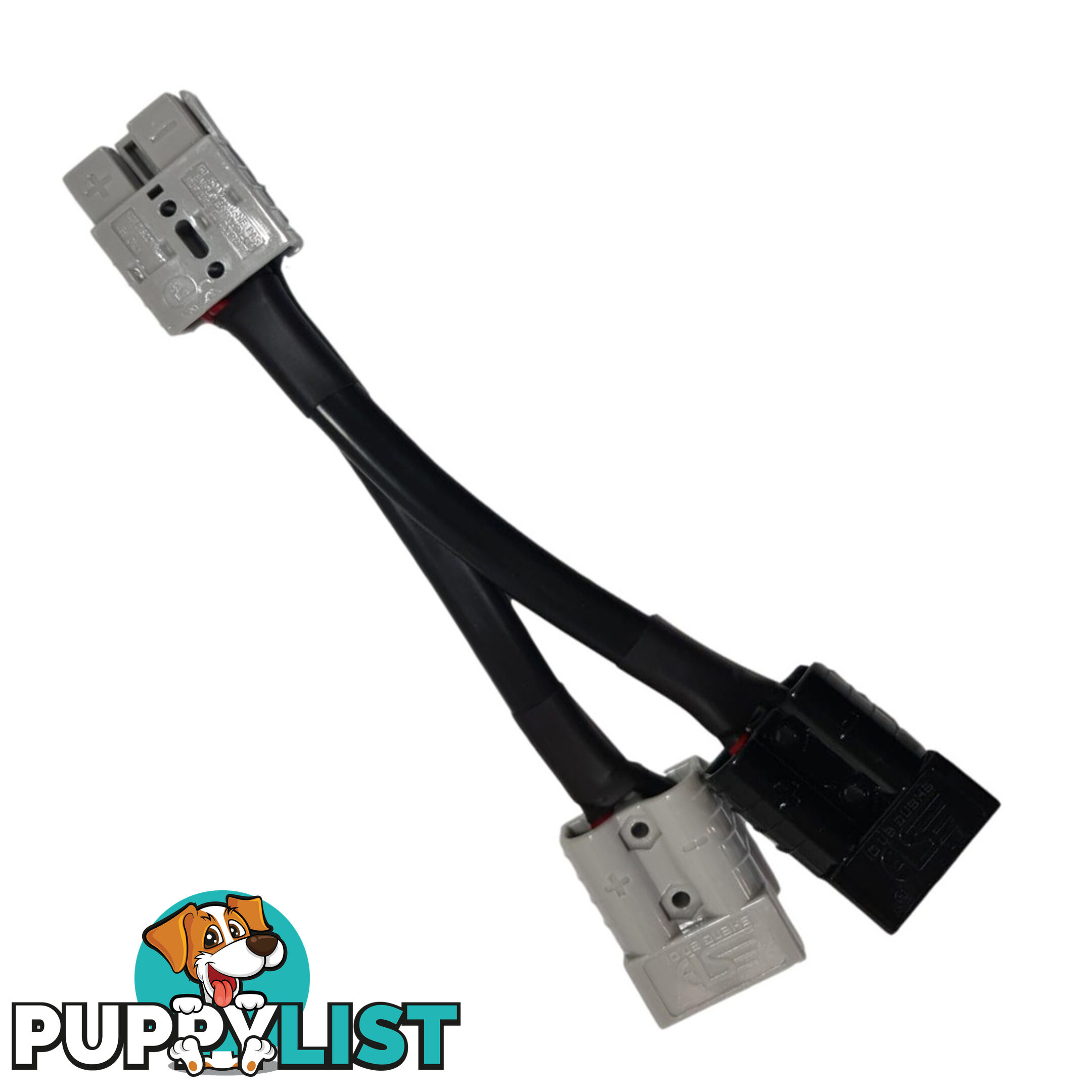 50 amp Anderson Plug Grey to 50 amp Anderson Plug Black, Grey Splitter SKU - 50agrey-50agrey50ablack