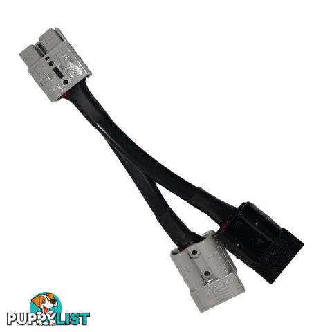 50 amp Anderson Plug Grey to 50 amp Anderson Plug Black, Grey Splitter SKU - 50agrey-50agrey50ablack