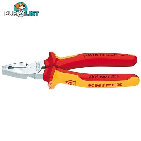 Knipex 225mm High Leverage Combination Pliers  - 1000V VDE SKU - 206225