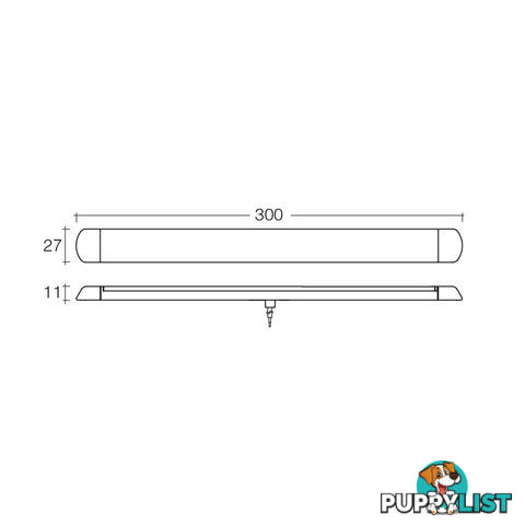 Narva LED Strip Light 300mm Touch Switch 12 / 24v SKU - 87527