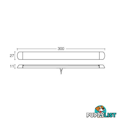 Narva LED Strip Light 300mm Touch Switch 12 / 24v SKU - 87527