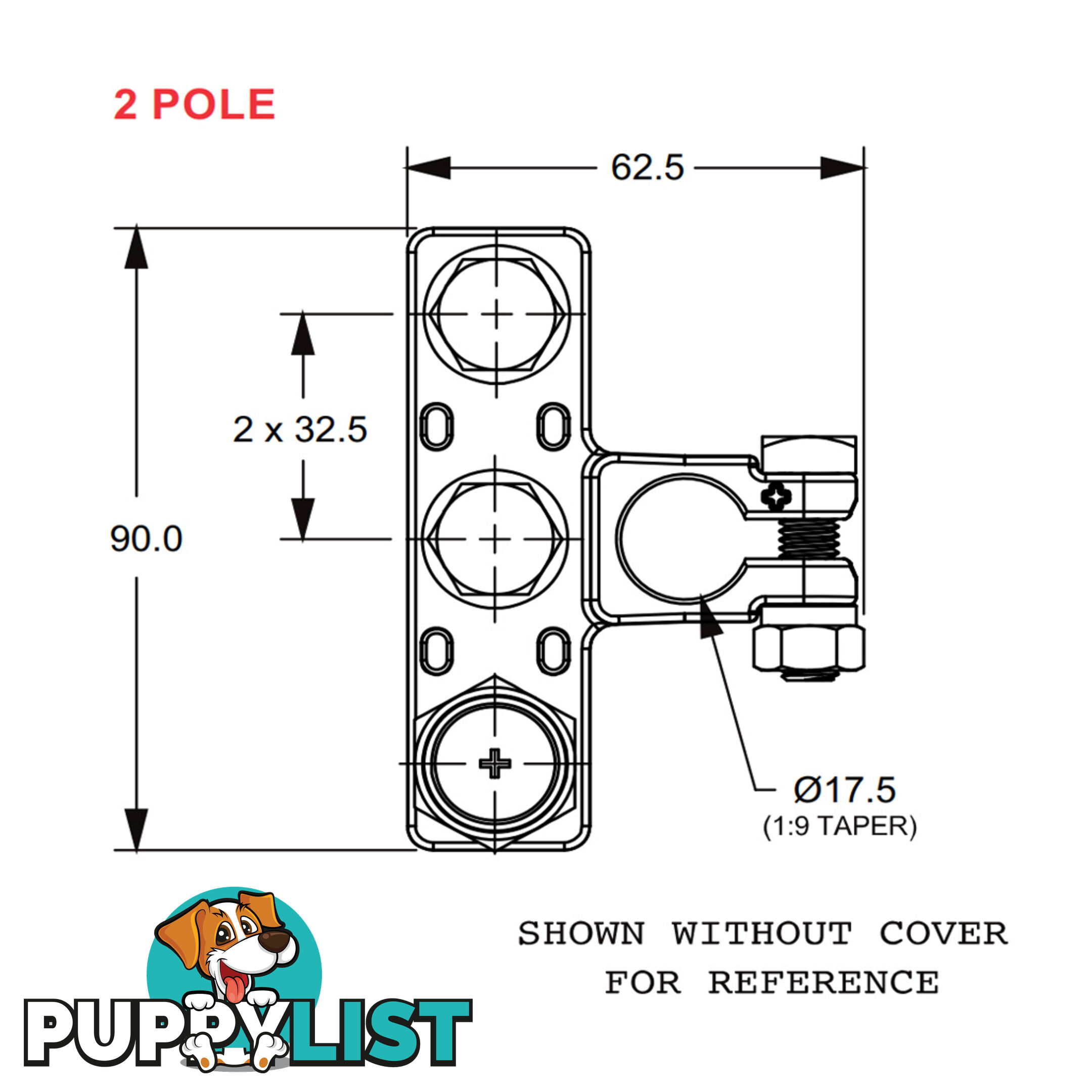 Littlefuse ZCase 2 Way Bussed Fuse Bar Holder with Cover SKU - 0FHZ00854-BX