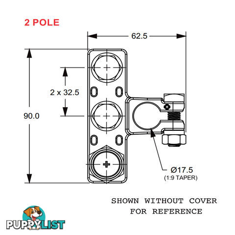 Littlefuse ZCase 2 Way Bussed Fuse Bar Holder with Cover SKU - 0FHZ00854-BX