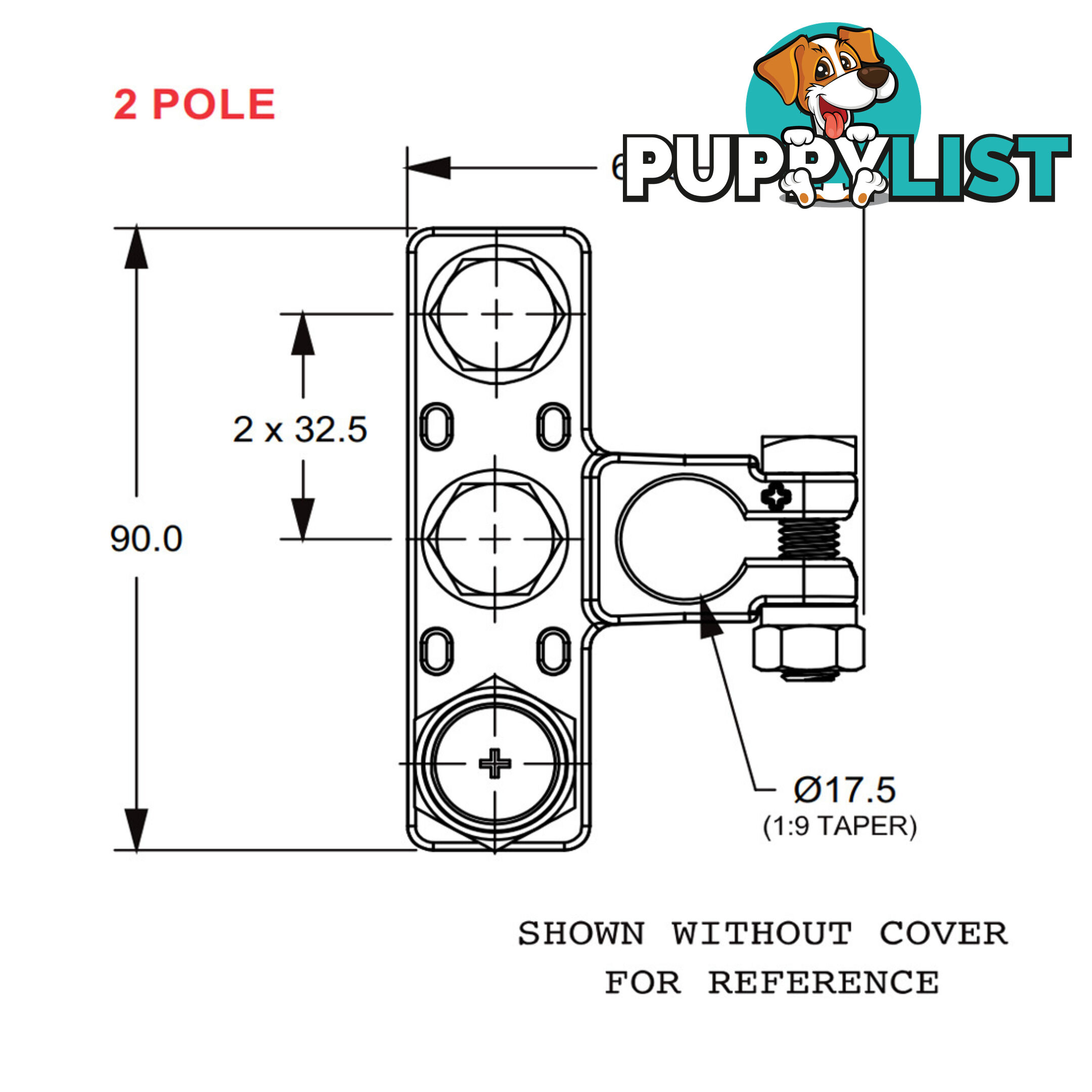 Littlefuse ZCase 2 Way Bussed Fuse Bar Holder with Cover SKU - 0FHZ00854-BX