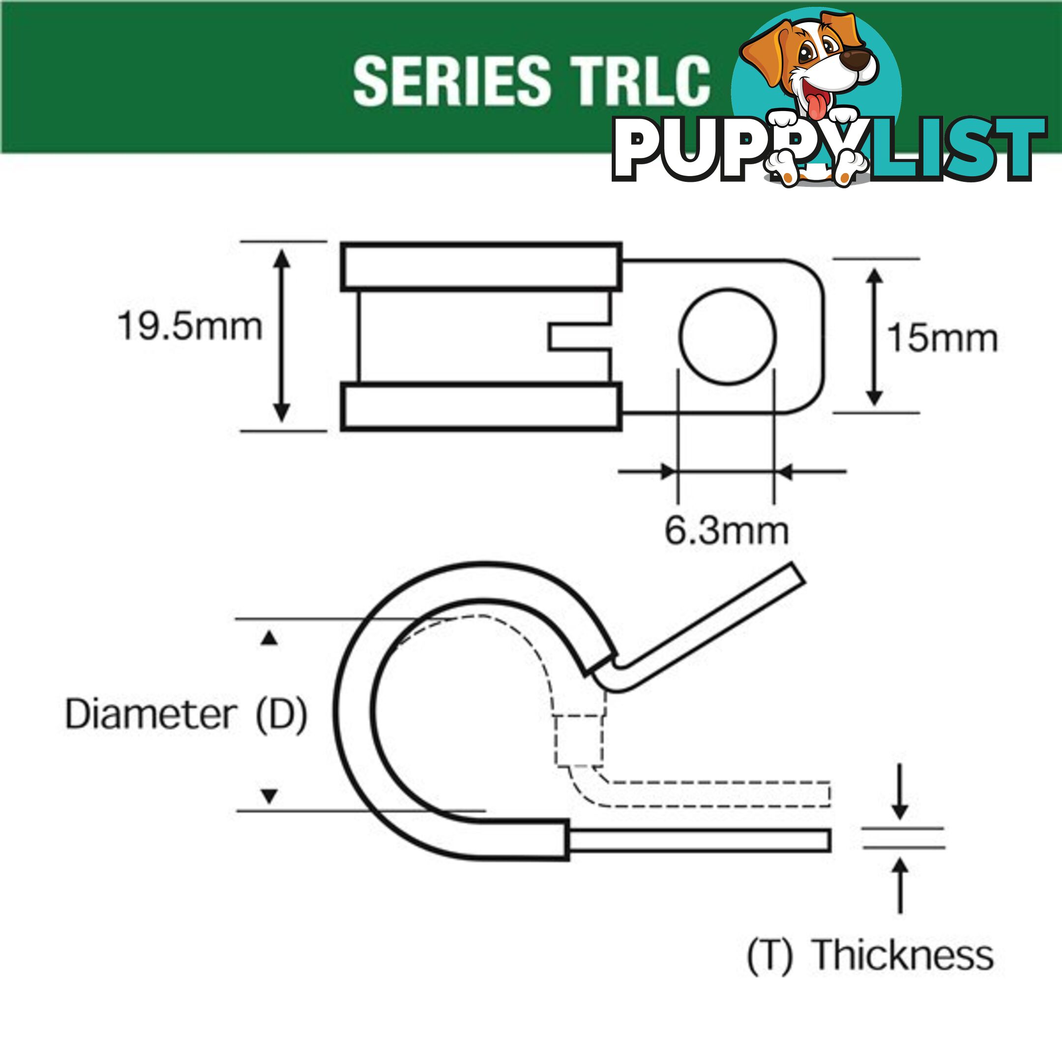 Tridon Rubber Lined Hose Clamp 25mm Stainless Steel 10 pk SKU - TRLCSS25P