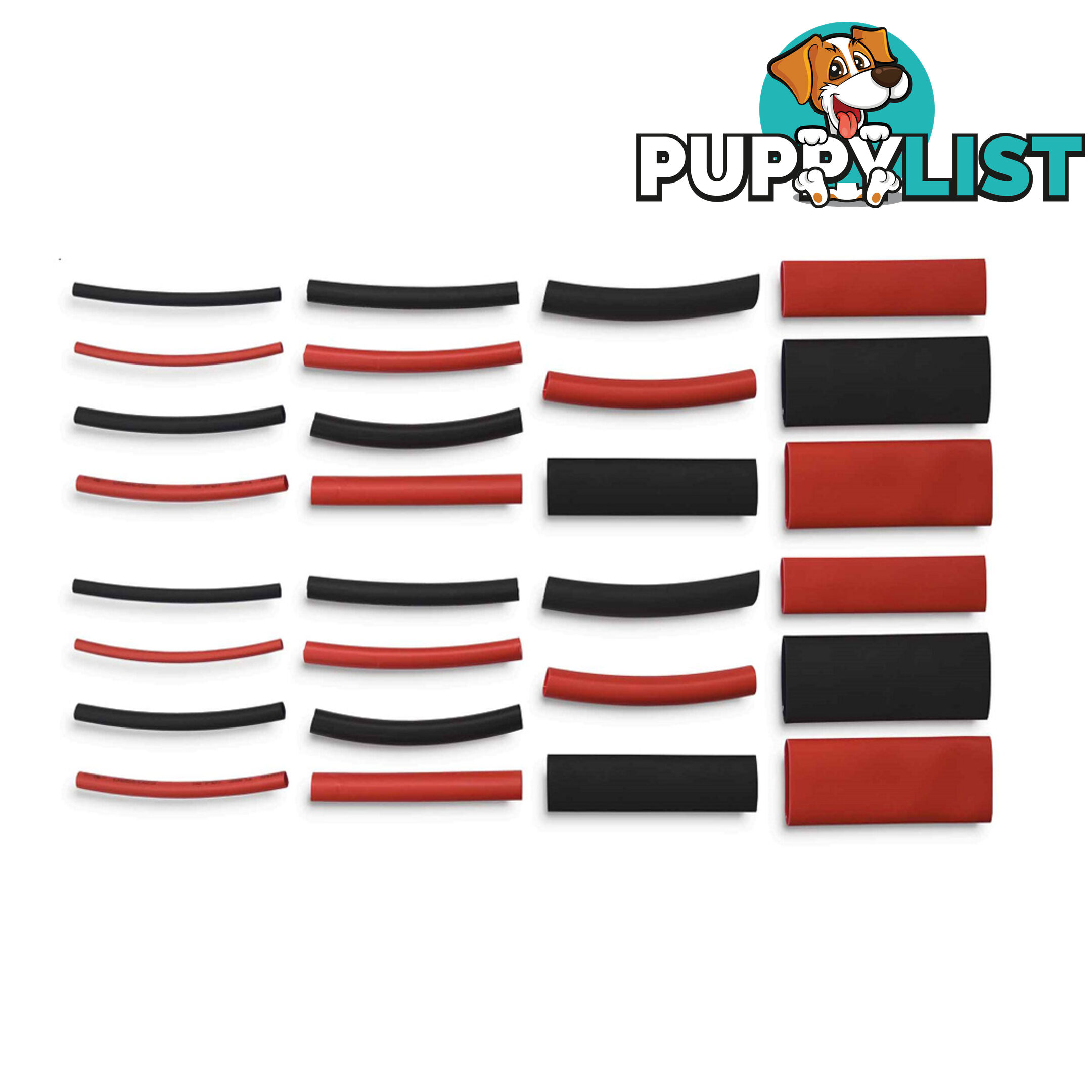 Heat Shrink Tube Adhesive Lined 144pc Assorted Sizes Waterproof Seal 2:1 Ratio SKU - PT91521