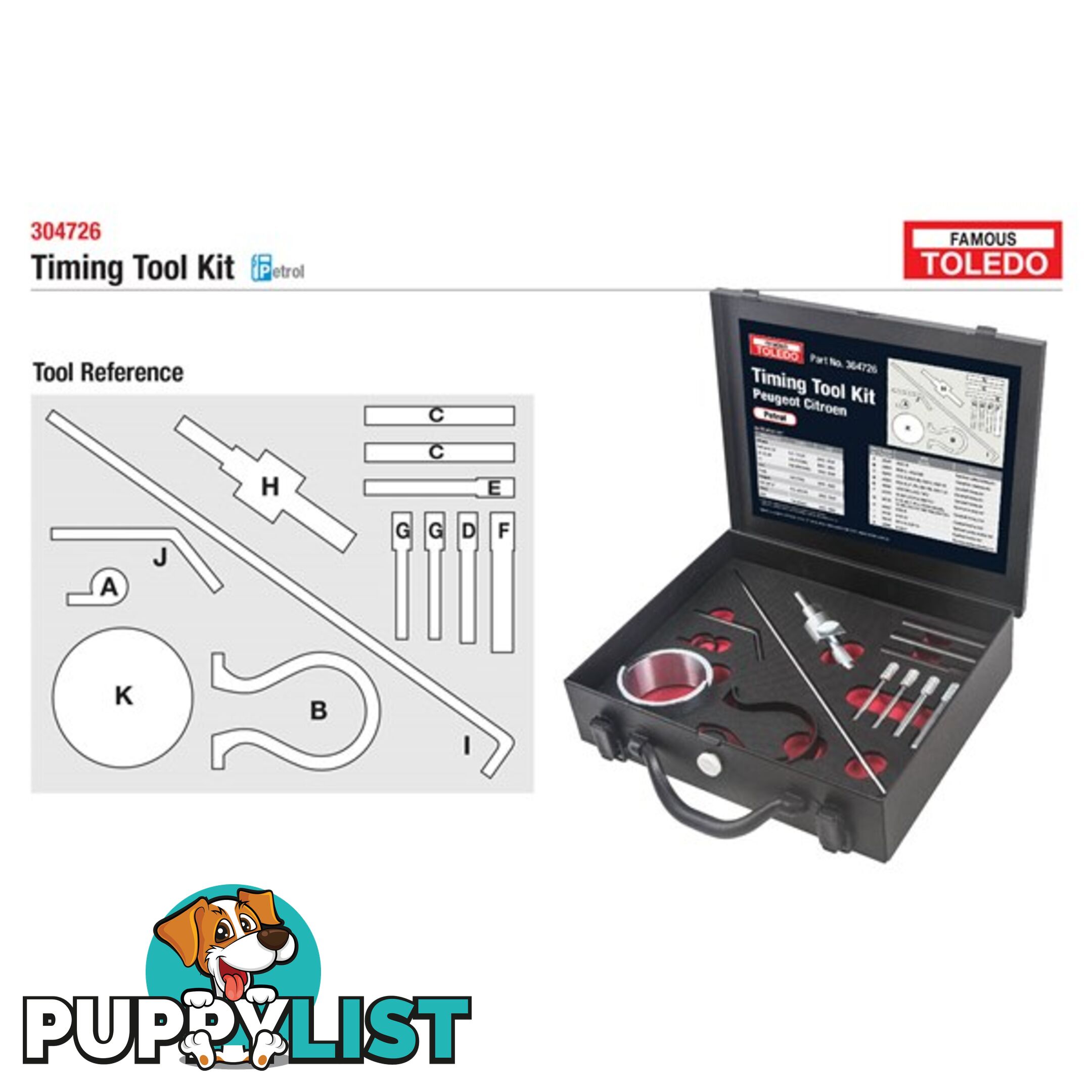 Toledo Timing Tool Kit  - Citroen   Peugeot SKU - 304726