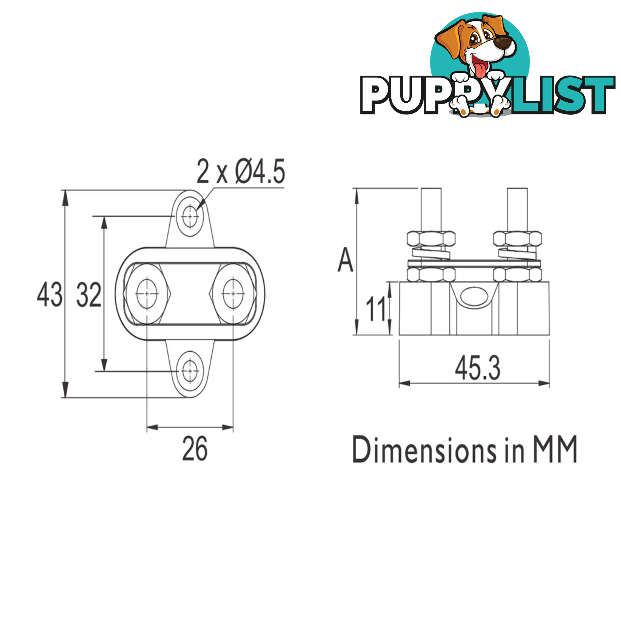 Prolec Double Stud Type Junction Block  M6, M8 with 80a Bussbar