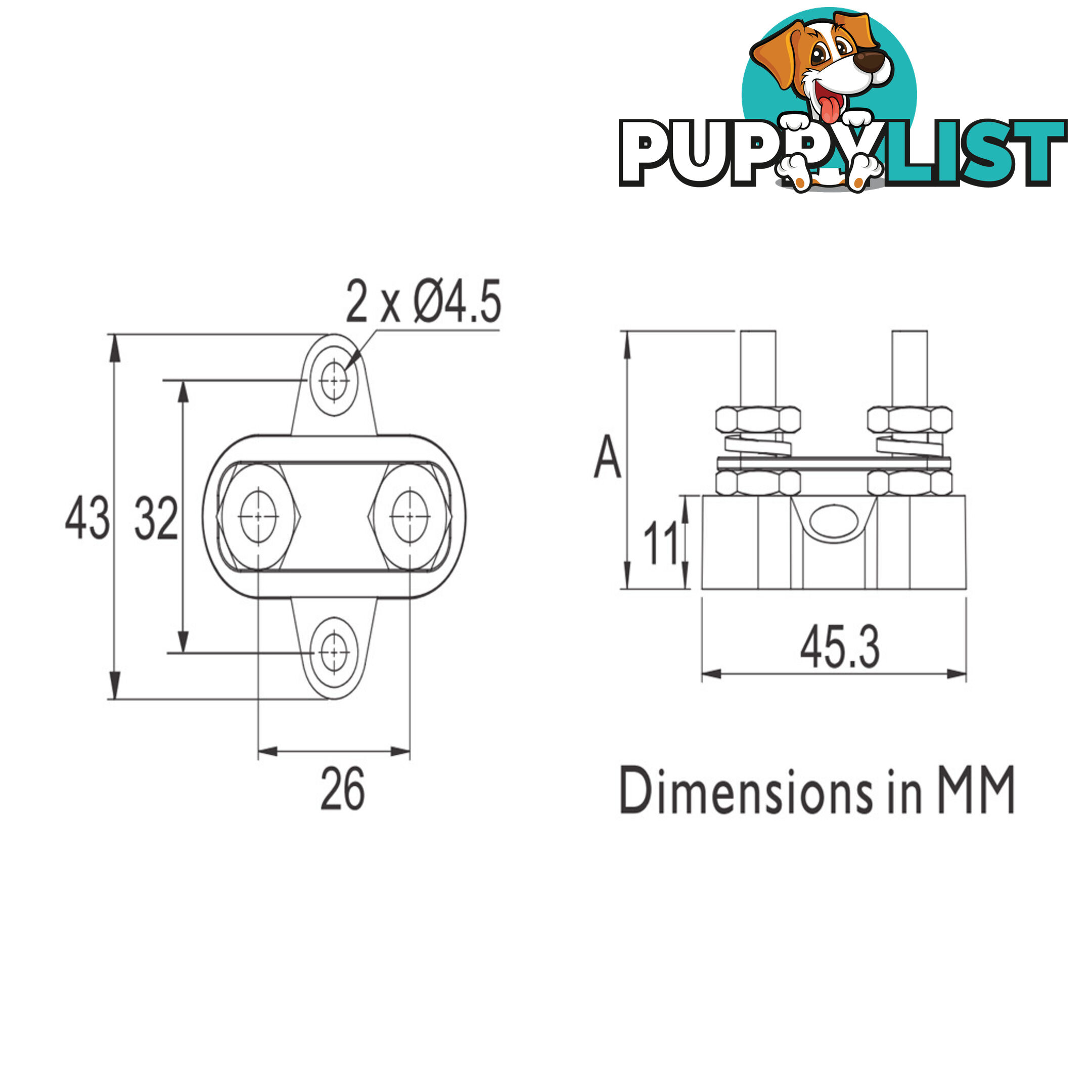 Prolec Double Stud Type Junction Block  M6, M8 with 80a Bussbar