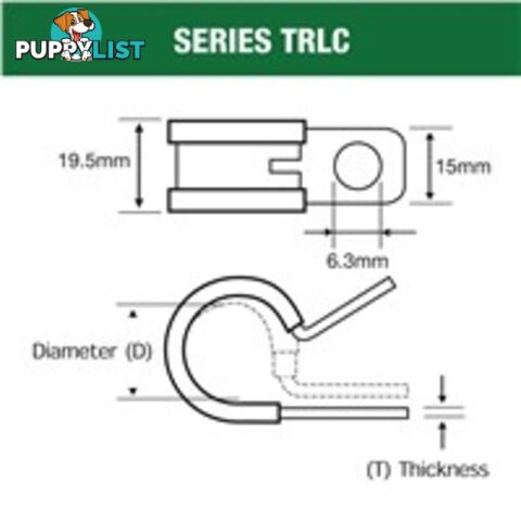 Tridon Rubber Lined Hose Clamp 11mm Zinc Plated 10 pk SKU - TRLC11P