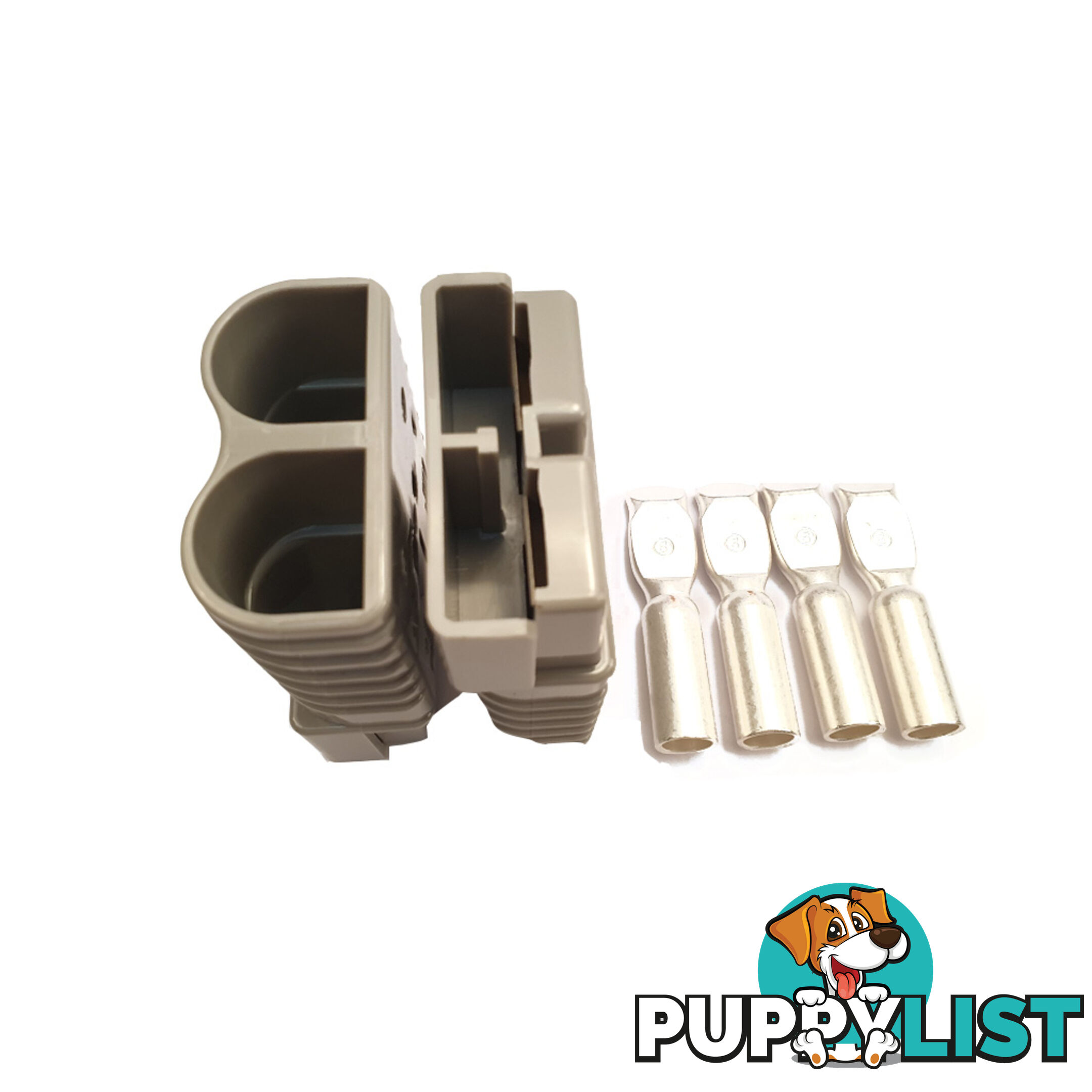 350 amp Anderson Plugs x 2 with Terminals Grey SKU - 35ampAndox2