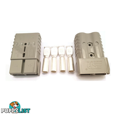 350 amp Anderson Plugs x 2 with Terminals Grey SKU - 35ampAndox2