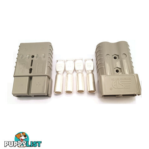 350 amp Anderson Plugs x 2 with Terminals Grey SKU - 35ampAndox2