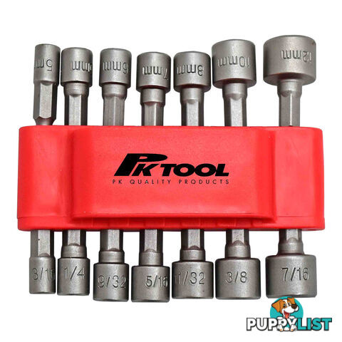 PK Tools Impact Nut Driver Set 14pc  5mm (3/16 ")  - 12mm (7/16 ") SKU - PT10808