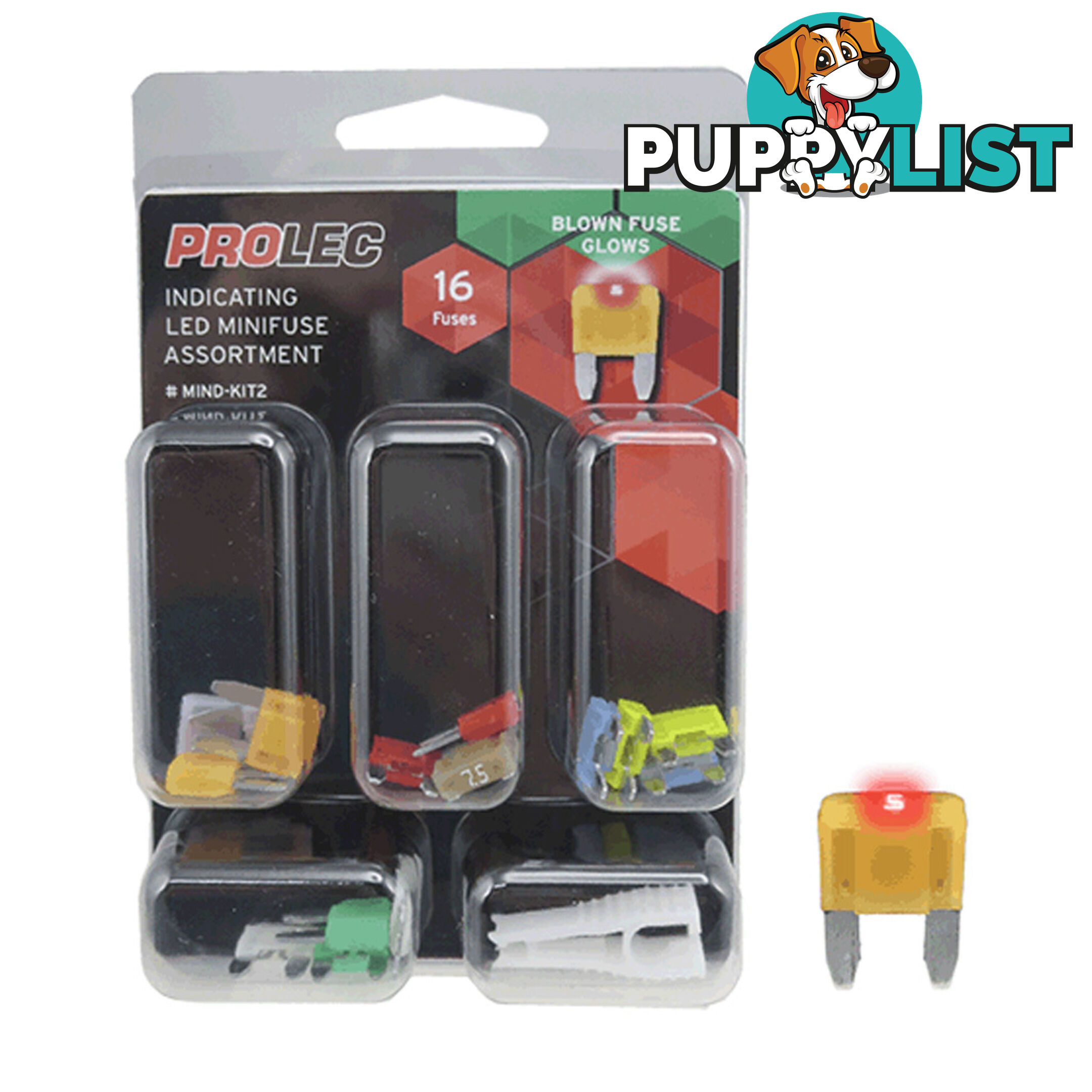 Mini Fuse LED Blown Fuse Indicator 16pc Kit SKU - MIND-KIT2