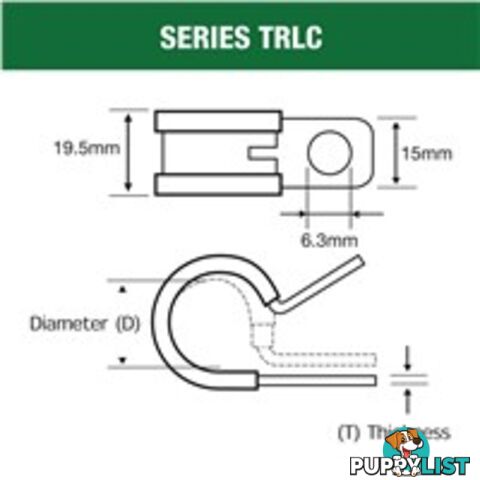 Tridon Rubber Lined Hose Clamp 8mm Stainless Steel 10 pk SKU - TRLCSS8P