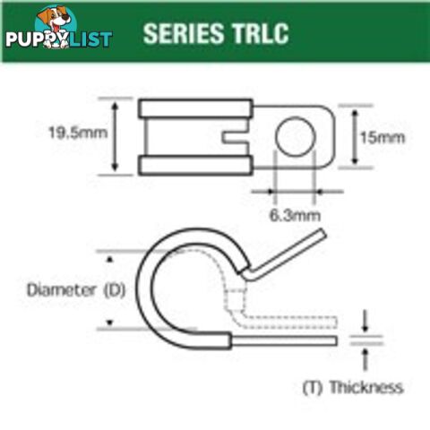 Tridon Rubber Lined Hose Clamp 8mm Stainless Steel 10 pk SKU - TRLCSS8P