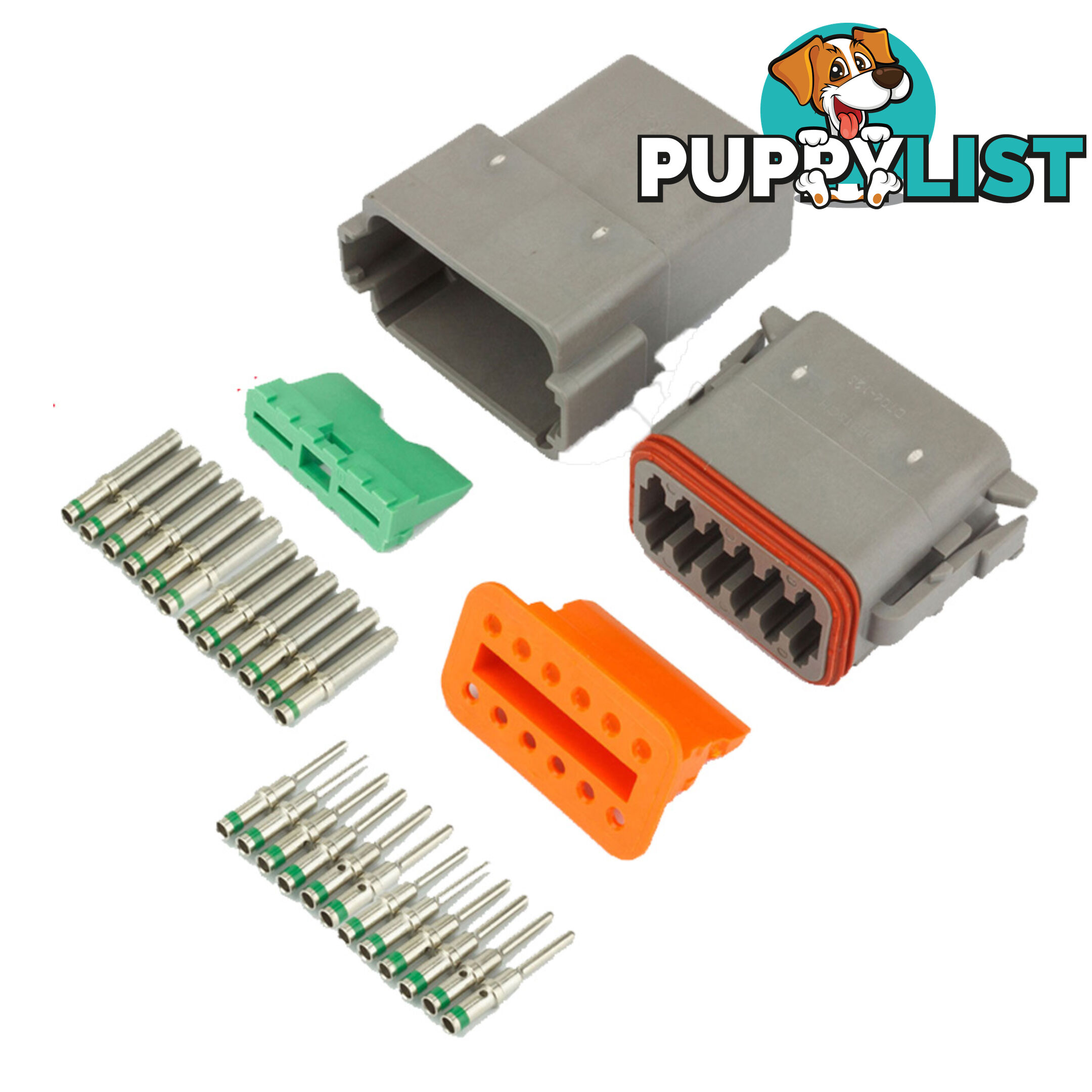 Deutsch DT 12-Way 12 Pin Electrical Connector Waterproof Plug Kit SKU - BB-Deutsch12Pin