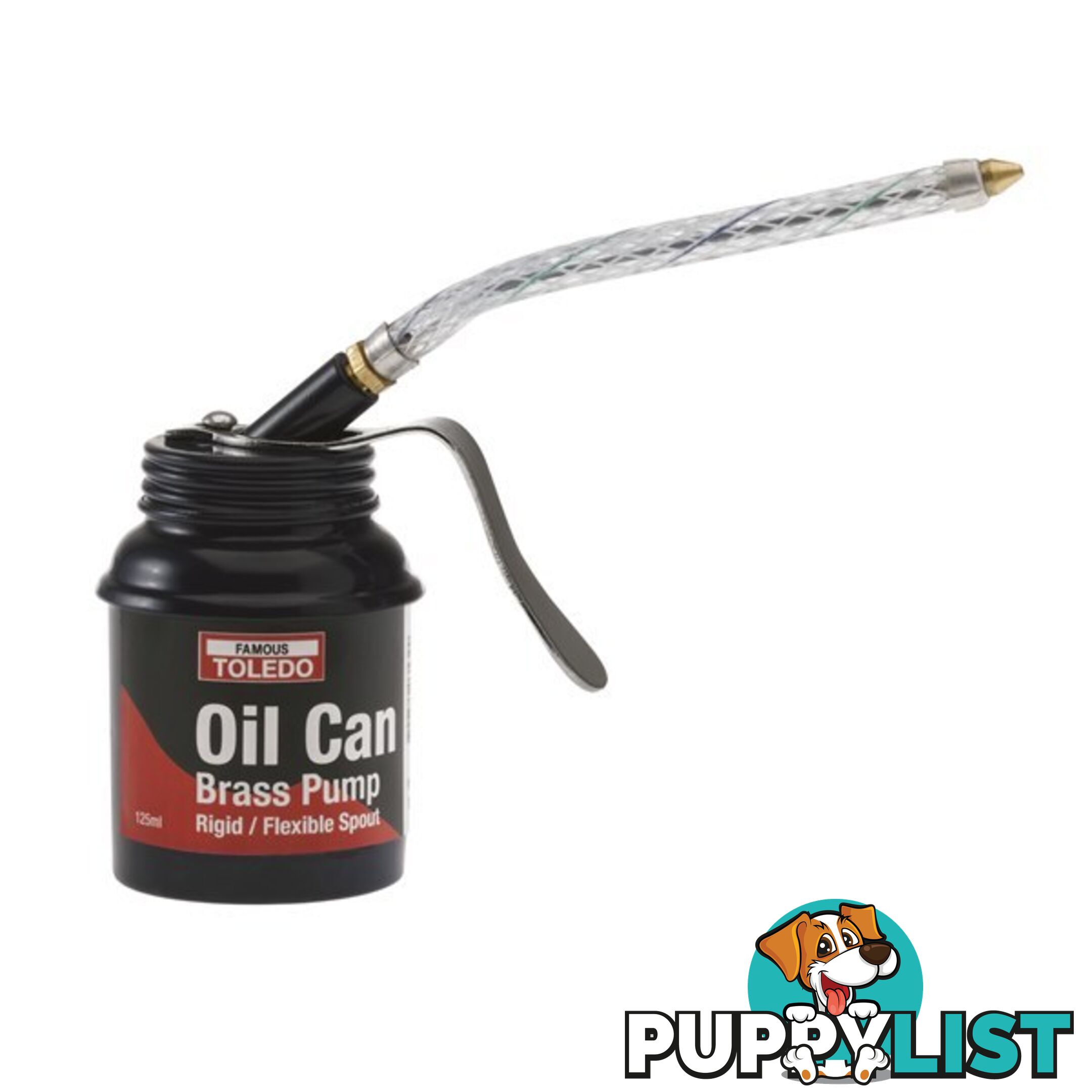 Toledo Oil Can 125ml Pistol Grip Rigid   Flexible Spout SKU - 305261