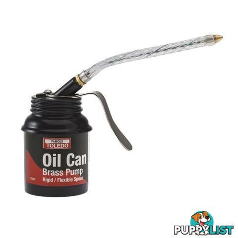 Toledo Oil Can 125ml Pistol Grip Rigid   Flexible Spout SKU - 305261