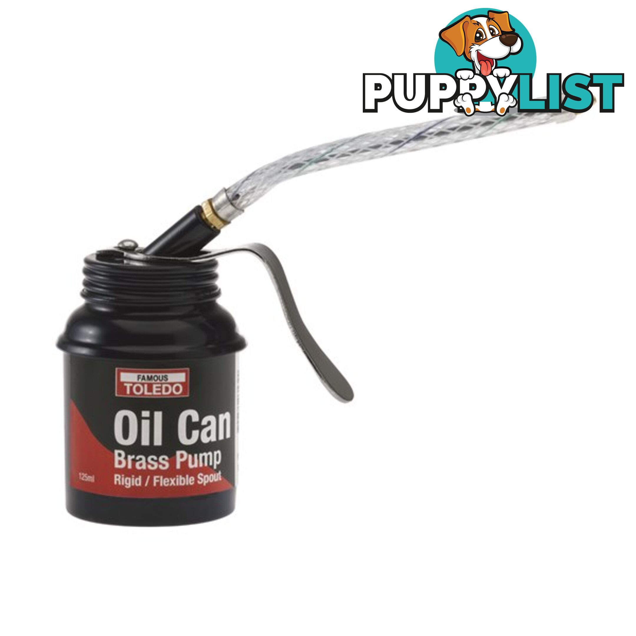 Toledo Oil Can 125ml Pistol Grip Rigid   Flexible Spout SKU - 305261